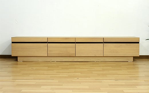 【開梱・設置】ミリオン 210cm テレビボード（ナチュラル）　AX053