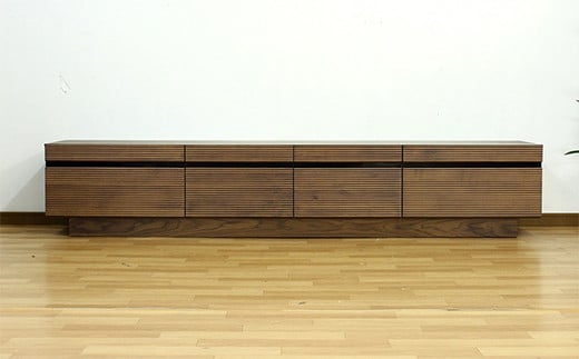 【開梱・設置】ミリオン 210cm テレビボード（ウォールナット）　AX054