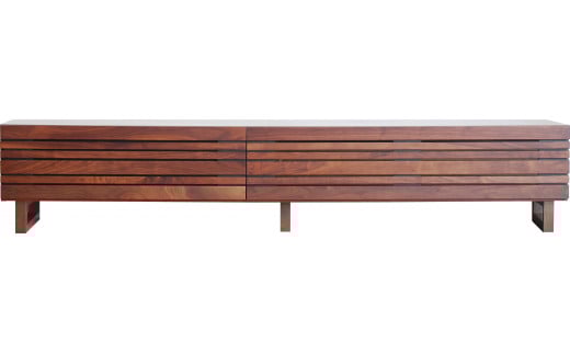 【開梱・設置】エルドラ　テレビボードL脚　210cm　ブラウン　AL250