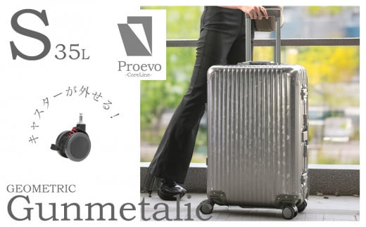 [PROEVO] アルミスーツケース フレームキャリー 機内持ち込み対応サイズ S(ジオメトリック/ガンメタリック)[30001] 福岡県 大木町 株式会社 レクサス AY327 ジオメトリック/ガンメタリック