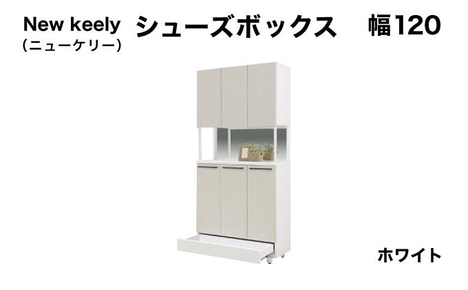 New keely（ニューケリー）幅120 シューズボックス ホワイト【北海道・東北・沖縄・離島不可】CN051-WH ホワイト