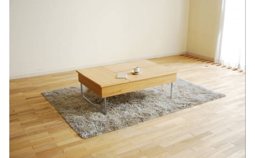 【開梱・設置】リモートワーク　デュエ　リビングテーブル（金属脚）　ナチュラル　AL324