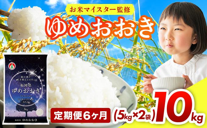 【6ヶ月定期便】令和7年産 福岡県産米100％使用！大木町 ゆめおおき 10kg ※北海道・沖縄・離島は配送不可 | 精米 国産 お米 ブランド米 お弁当 ご飯 おにぎり CY006sub6 【6ヶ月定期便】10kg