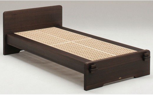 桐組子ベッド「あんばい」焼桐／シングル 総桐組子ベッド