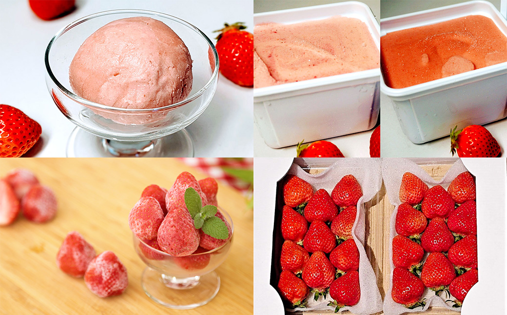 【2026年3月上旬～7月下旬発送予定】【3回定期便】あまおう贅沢ジェラートセット (フレッシュあまおう、冷凍あまおう約1.5kg、プレミアムあまおうジェラート2種) 冷凍 冷蔵