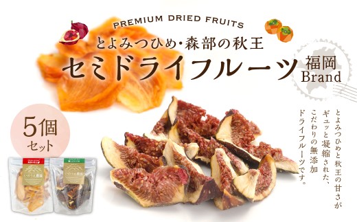 福岡ブランド！  セミドライフルーツ 計5個セット