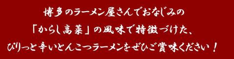 うまかっちゃん 博多からし高菜風味 5袋×6パック	ラーメン 袋ラーメン とんこつ