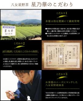 八女 星野茶 詰合せ 星乃絆 合計240g 煎茶80g 深蒸し茶80g かぶせ茶80g 3袋セット 3種類 お茶 緑茶 茶葉