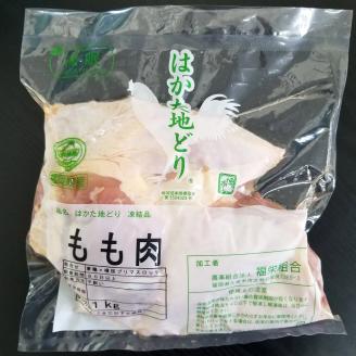 福岡県産 地鶏 「はかた地どり」 もも肉 (約1kg) 鶏肉 もも	