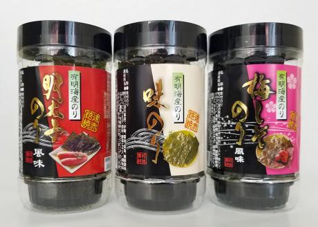 有明海 味付海苔 詰合せ 合計6本 セット 3種 味付のり 梅しそ風味味 明太子風味味 のり 国産