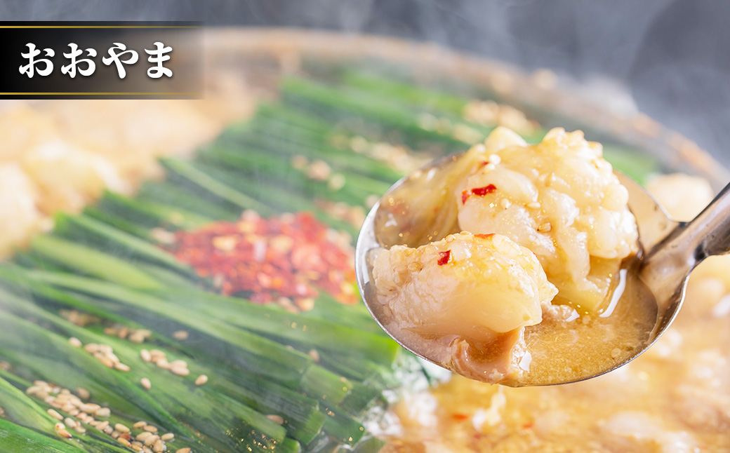 博多もつ鍋食べくらべセット2種（みそ味 ／ 3人前） 【おおやま・上田商店】 もつ鍋 牛肉 みそ味 ソース付き お鍋 セット 食べ比べ 国産牛 冷凍 福岡県 糸田町