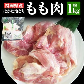 福岡県産 地鶏 「はかた地どり」 もも肉 (約1kg) 鶏肉 もも	
