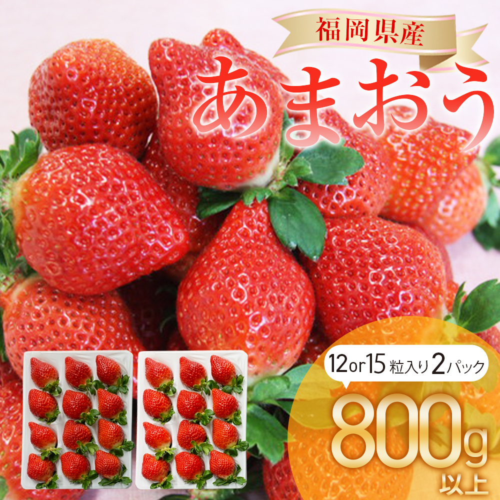 福岡県産 あまおう 800g以上 いちご 苺【2026年1月上旬-3月下旬発送】