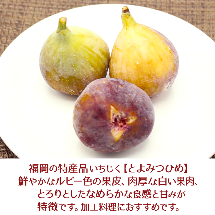 【福岡県産】冷凍とよみつひめ（イチジク）　２ｋｇ（１ｋｇ×２） 2L8-S
