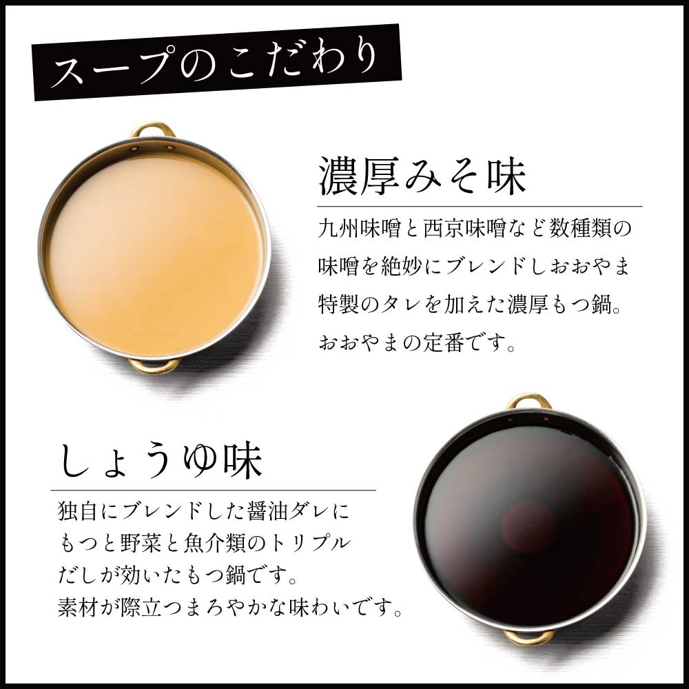 博多もつ鍋おおやま プレミアムもつ鍋セット【みそ味2人前】 3Q1