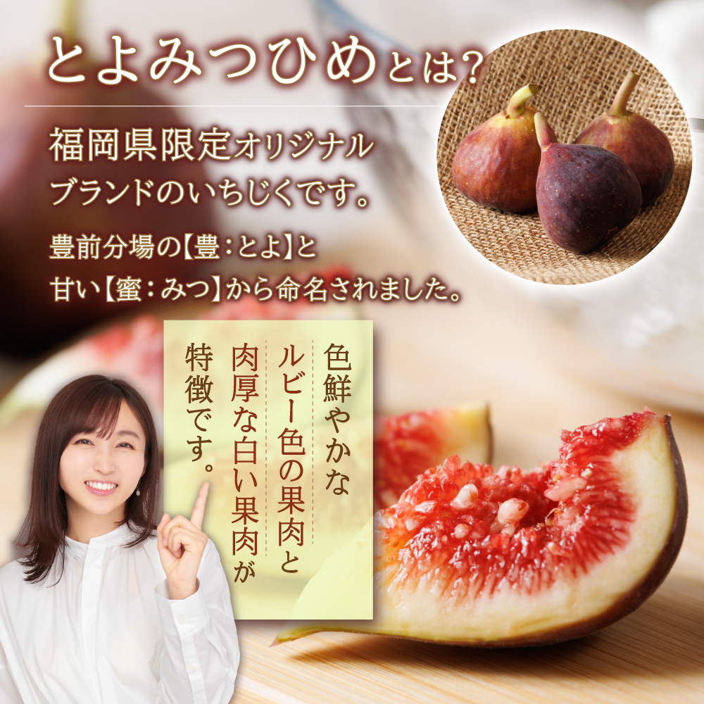福岡県ブランド いちじく「とよみつひめ」約1.2ｋｇ(約300ｇ×4パック) 3W2