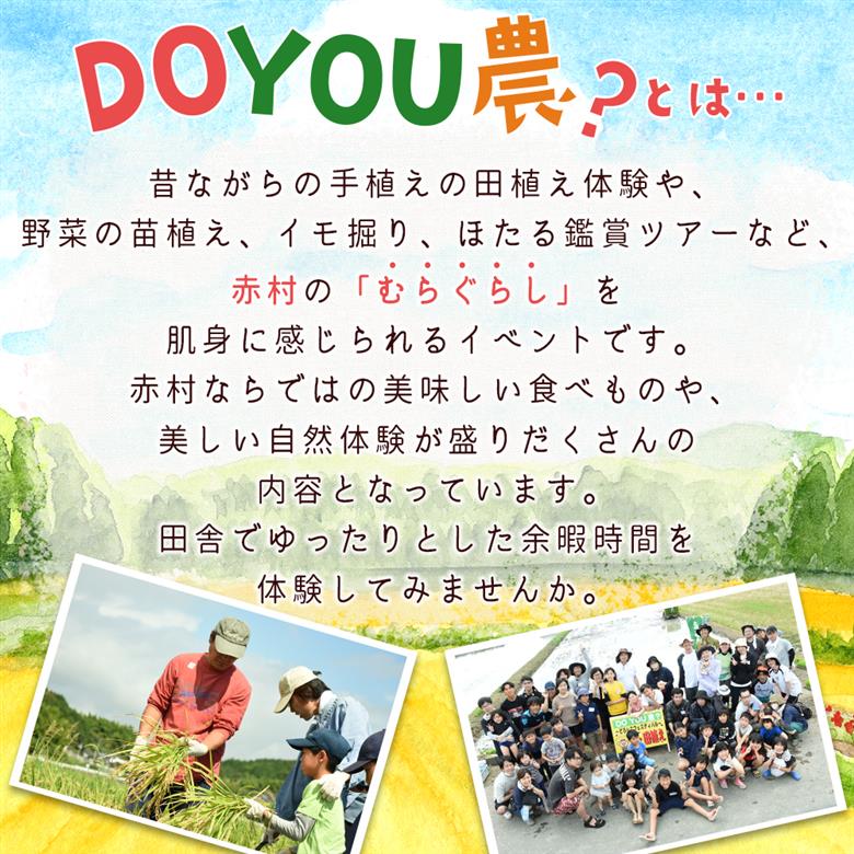 【数量限定】 福岡県 赤村 「第40回 DO YOU 農 ? おらが村のイナカーニバル・ザ・みのり」参加券 4W2