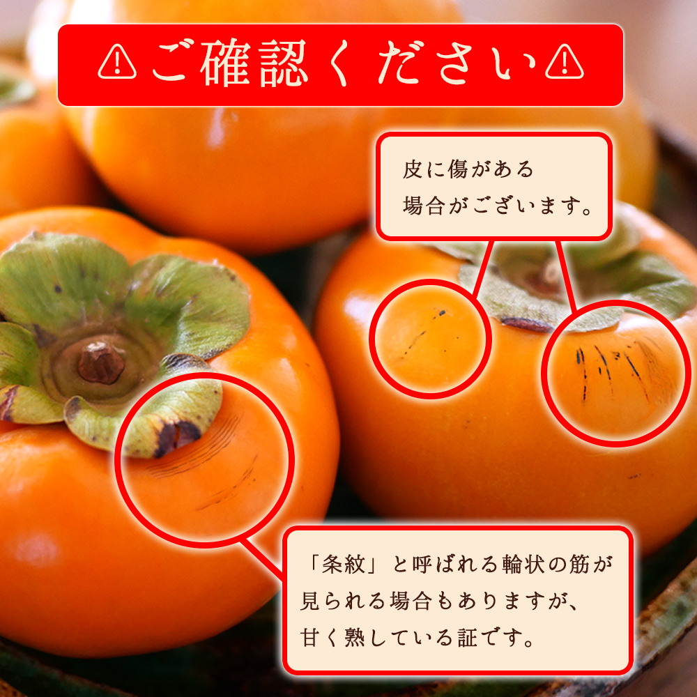 福岡県産 柿 秋王 約1.7kg (5～6玉)化粧箱入り 3W16