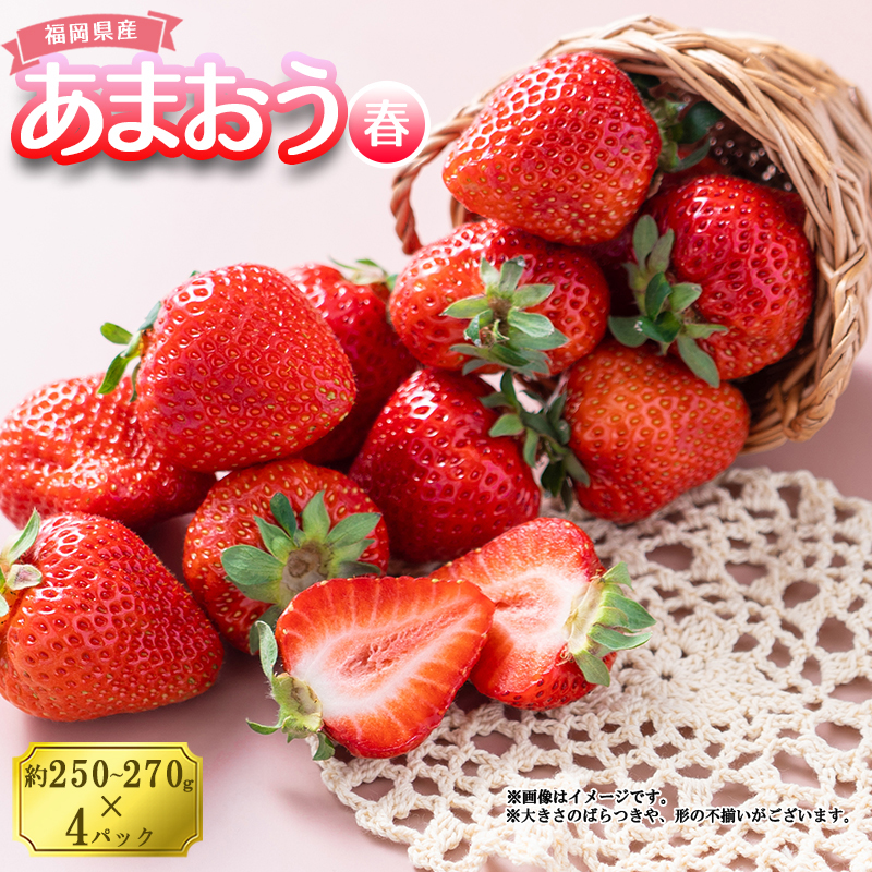 【春】福岡産あまおう4パック 4A3