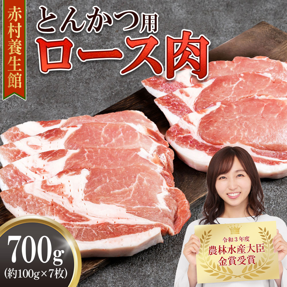 赤村養生館 豚とんかつ用ロース肉 700ｇ B10