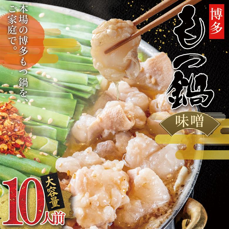訳あり！博多味噌もつ鍋 10人前 Y52