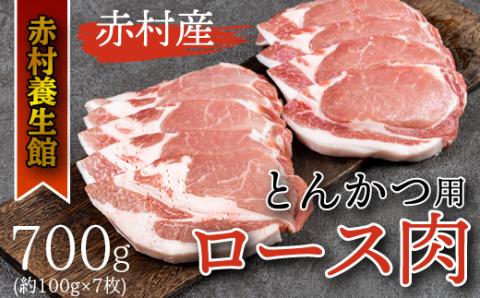 B10 赤村養生館 豚とんかつ用ロース肉 700g