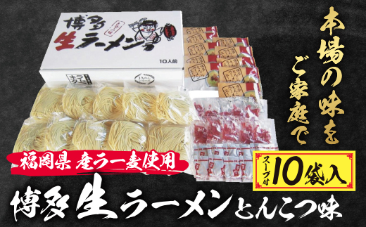 福岡県産ラー麦　博多生ラーメンとんこつ味