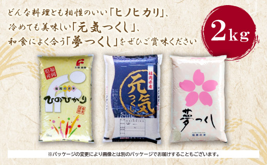 研ぐお米 福岡ブランド米3品種セット(各2kg) 精米 米 コメ 2kg×3 小袋 小分け 研ぐお米 6kg 箱入り 福岡 夢つくし ひのひかり 元気つくし 元気づくし お裾分け セット 手軽 リピート 日時指定 ギフト お中元 お歳暮	