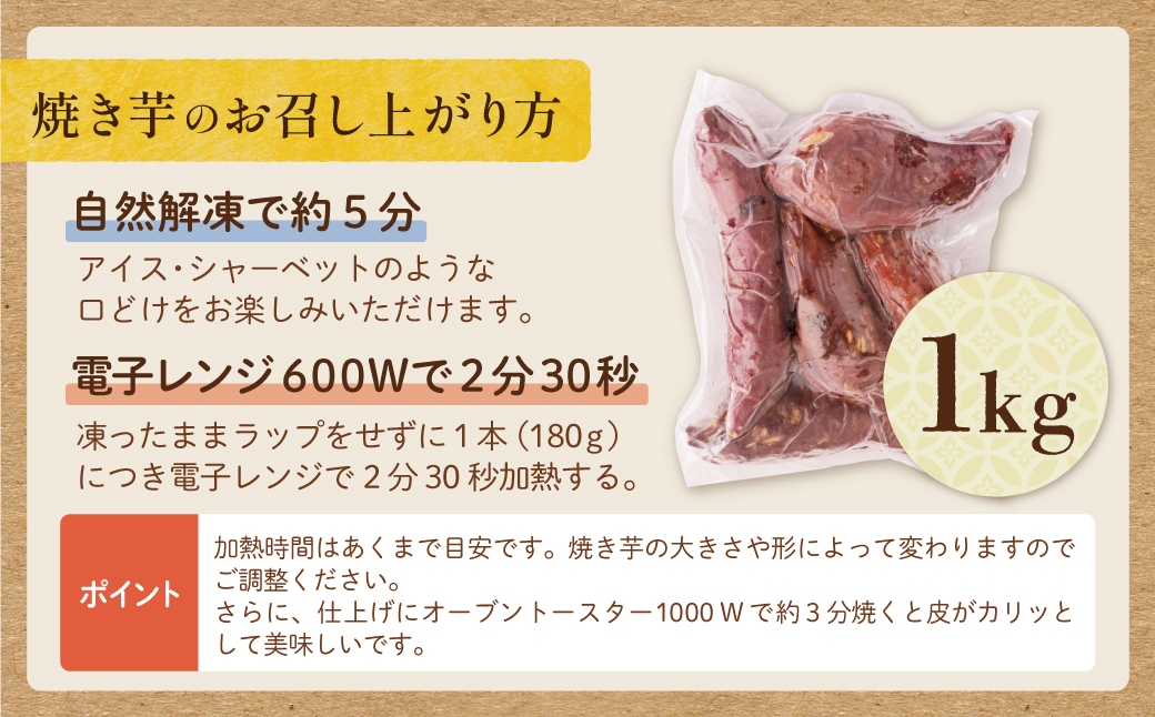 焼き芋 1kg  博多若杉 訳あり 焼き芋 紅はるか サツマイモ 冷凍 さつまいも スイーツ