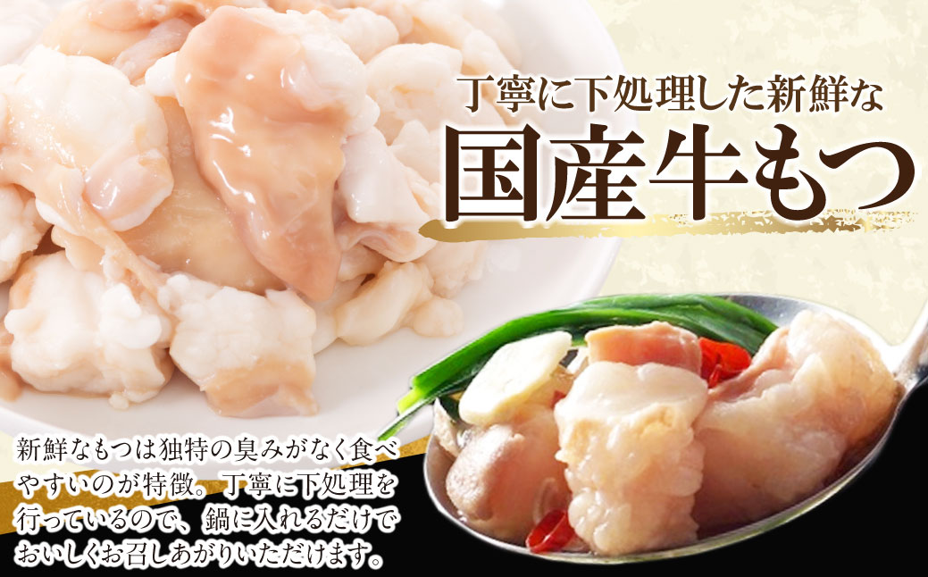 博多特選もつ鍋（7～8人前)(3パック小分け)（醤油味）