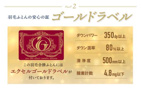 羽毛合掛ふとん(シングル・ベージュ)【DL002BES】