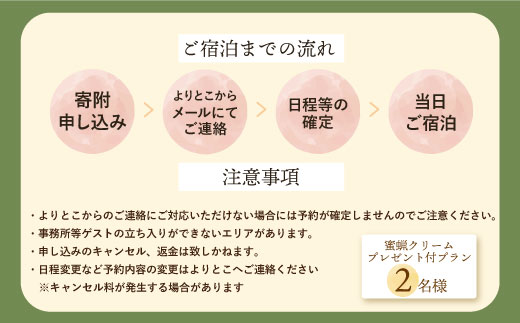 古民家一棟貸し切り宿泊プラン 2名1泊 朝食・福智町産 蜜蝋クリーム付きプラン （ふるさと納税限定）