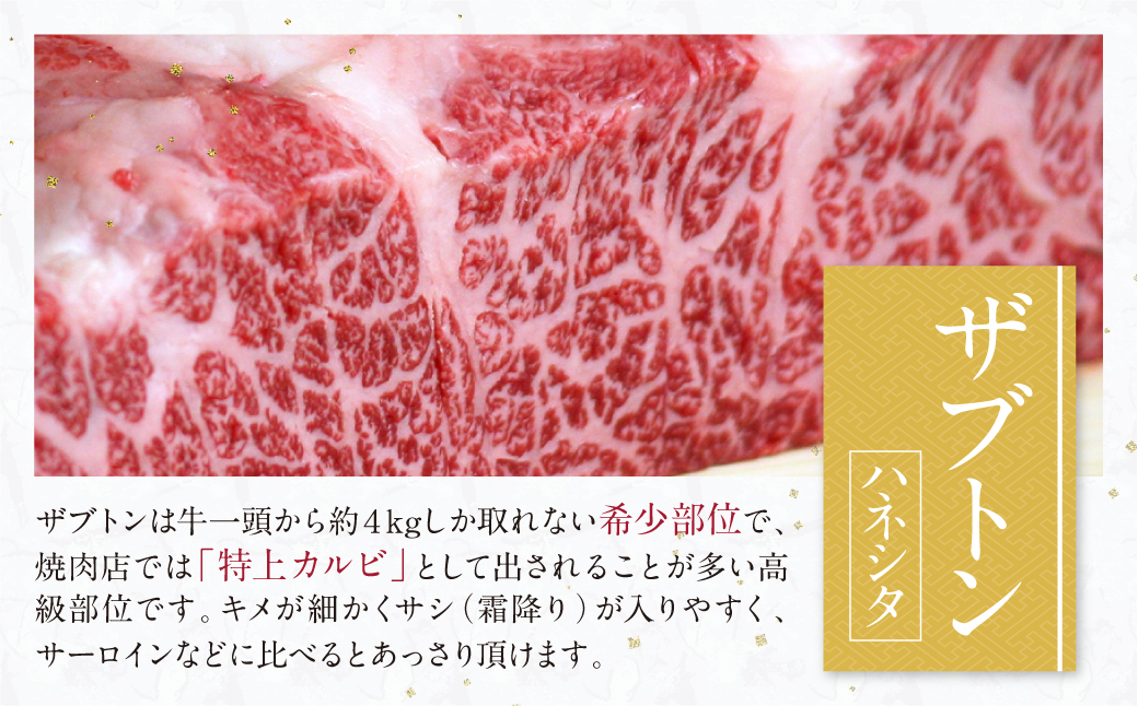 【定期便】博多和牛ザブトンと肩ロース芯スライス しゃぶしゃぶ・すき焼き用(300g×2) 毎月・全6回	