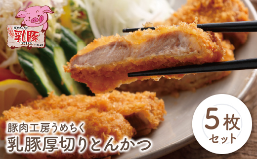乳豚厚切りとんかつ5枚