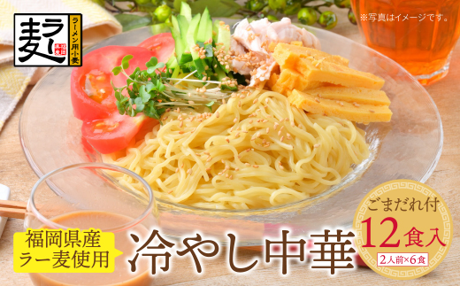 《先行予約》【4～8月発送】福岡県産ラー麦　冷し中華（ごまだれ付）