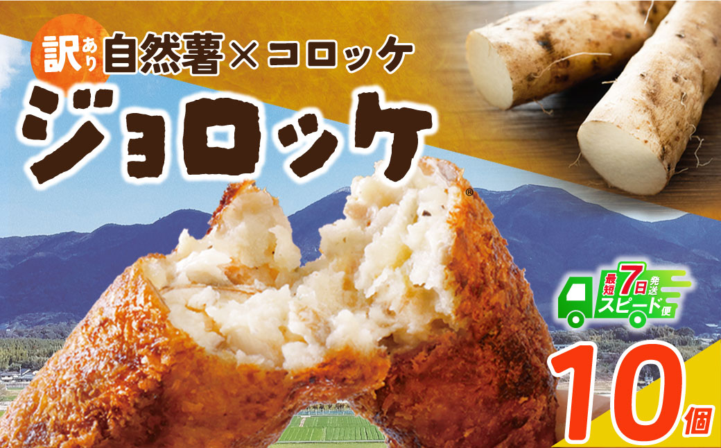 【スピード発送・訳あり】 自然薯×コロッケ ジョロッケ 10個セット