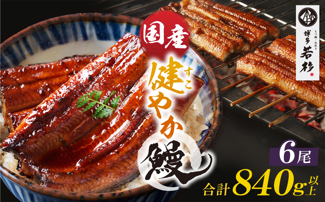健やか鰻 国産うなぎ蒲焼（無頭）6尾（計840g以上） 6尾 :29,500円