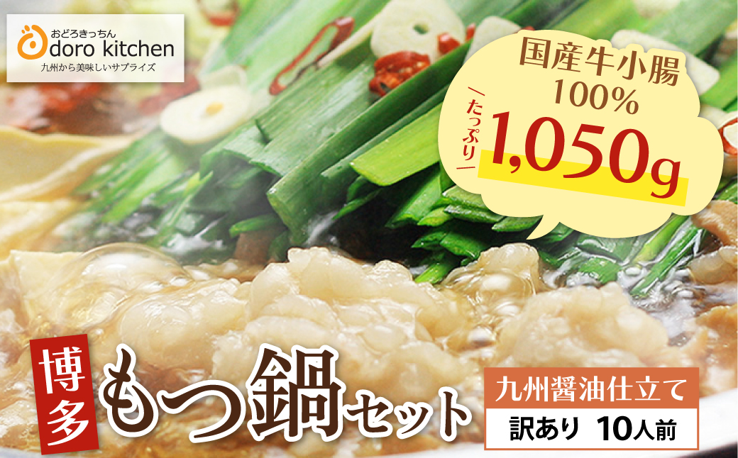 おどろきっちん 【訳あり】もつ鍋(醤油)10人前 訳あり10人前・醤油