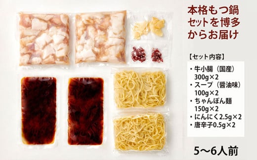 もつ鍋セット 牛もつたっぷり 約600g！大容量5～6人前（あごだし醤油味）博多もつ鍋やまや もつ鍋 モツ鍋 セット 冷凍