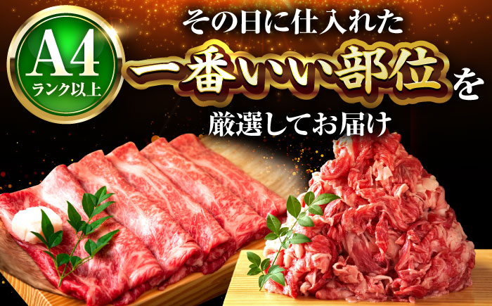 【訳あり】【A4～A5】 博多和牛 スライス & 切り落としセット 750g 吉富町/株式会社MEAT PLUS [BGAB020] 牛肉 和牛 訳あり セット 切り落とし 切り落し スライス 人気 おすすめ 福岡県