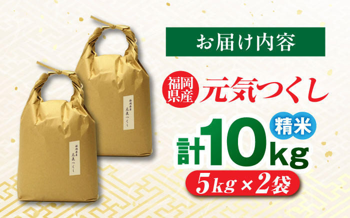 福岡県産 元気つくし 白米 10kg (5kg×2袋) 吉富町/株式会社ベネフィス [BGAF019] 福岡県