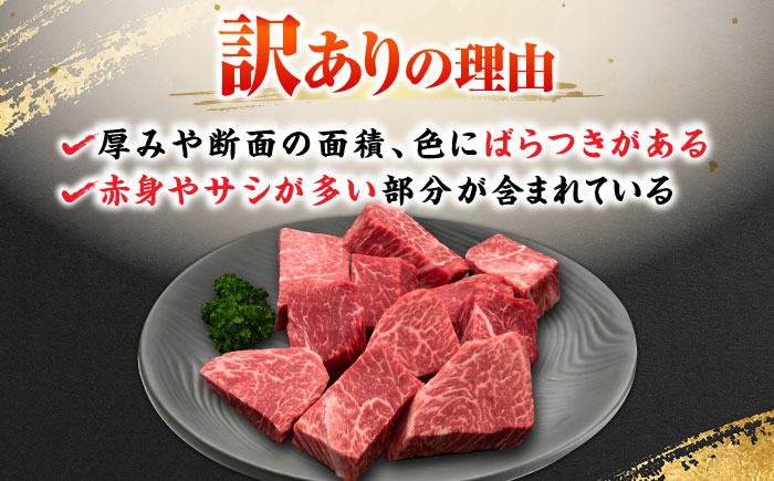 【訳あり】博多和牛 ヒレサイコロステーキ 600g 不揃い 吉富町/久田精肉店株式会社 [BGAM011]