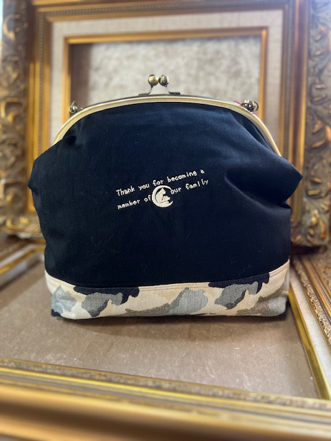 動物愛護 黒 がま口 ハスキー 吉富町/猫山商事 [BGBE017] がま口 ガマ口 福岡県