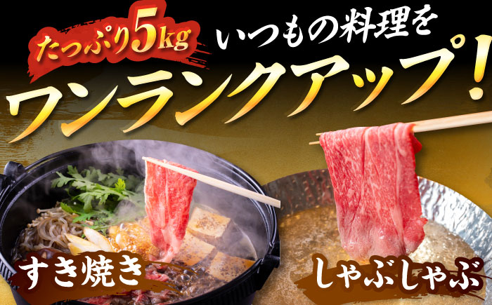 【訳あり】【A4～A5】 博多和牛 5kg（500g×10P）しゃぶしゃぶ すき焼き 吉富町/株式会社MEAT PLUS [BGAB021] 国産 国産牛 博多 黒毛和牛 牛肉 しゃぶしゃぶ 訳あり わけあり 訳アリ お取り寄せ 福岡県