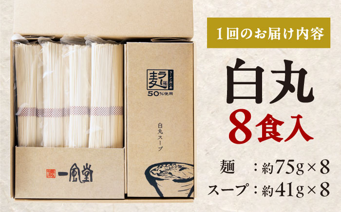 【全3回定期便】ラー麦使用「一風堂」とんこつラーメン 白丸(8食) 吉富町/株式会社吉浦コーポレーション [BGAD031] ラーメン 麺