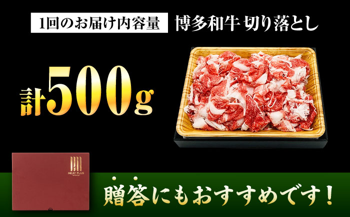 【全12回定期便】【A4～A5】博多和牛 切り落とし 500g 吉富町/株式会社MEAT PLUS [BGAB100] 牛肉 切り落とし 国産 福岡県