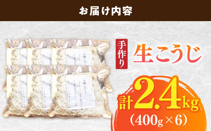 【明治42年創業】生こうじ400g×6個 100年以上続く「向野こうじ屋」の手づくり 吉富町/向野こうじ屋 [BGAU002] 手作り 生麹 生こうじ 福岡県