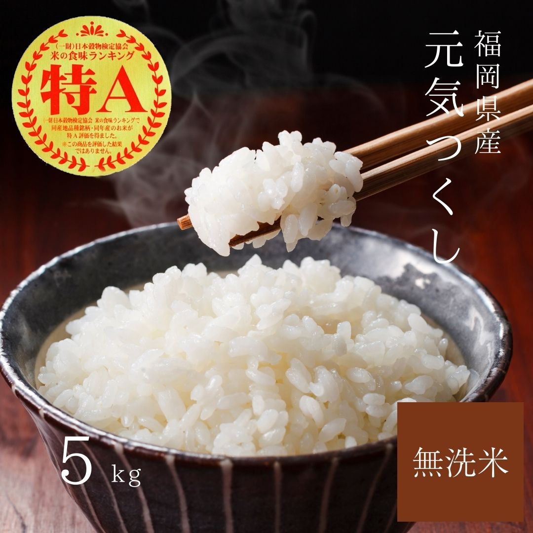【先行予約】【令和7年産】福岡県産ブランド米「元気つくし」無洗米5kg 吉富町/株式会社ゼロプラス [BGAA091] 無洗米 米 お米 おこめ ごはん ご飯 常温 福岡県産 ブランド米 常温 おにぎり おむすび お弁当 ライス 5キロ