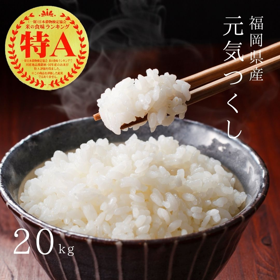 【先行予約】【令和7年産】福岡県産ブランド米「元気つくし」白米20kg(5kg×4袋) 吉富町/株式会社ゼロプラス [BGAA094] 米 精米 お米 おこめ ごはん ご飯 常温 福岡県産 ブランド米 常温 おにぎり おむすび お弁当 ライス 20キロ
