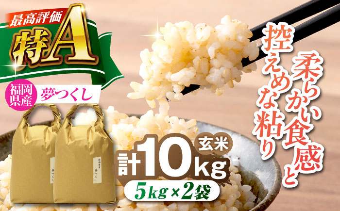 福岡県産 夢つくし 玄米 10kg (5kg×2袋) 吉富町/株式会社ベネフィス [BGAF022] 福岡県